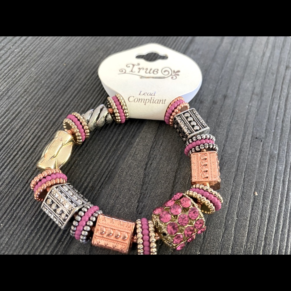Coral -Silver Bracelet